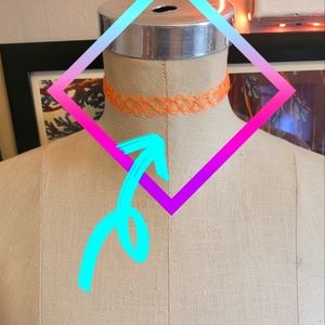 Orange Tattoo Choker Necklace